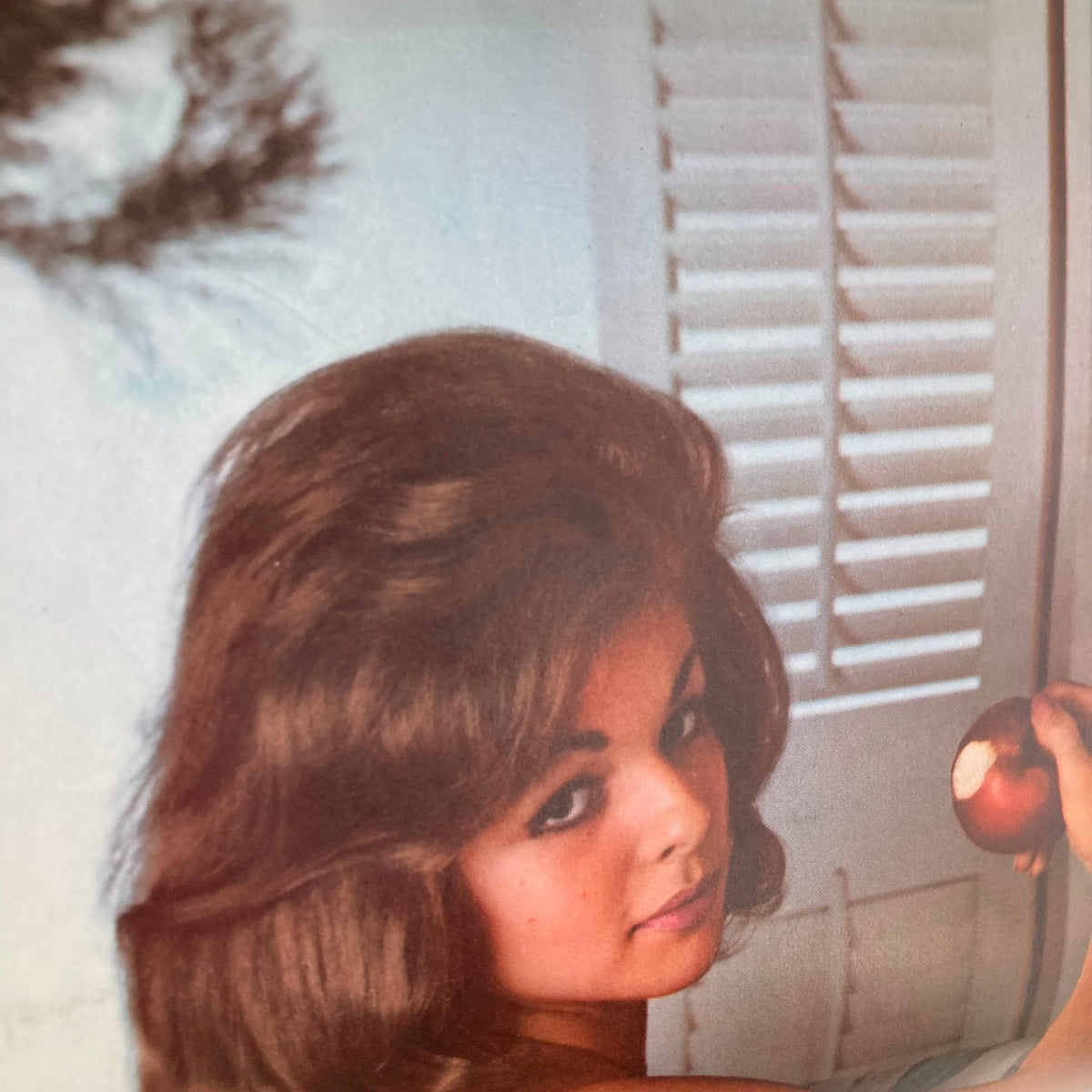 Artistic depiction of a woman holding an apple in Vintage Playboy Magazine May 1963.