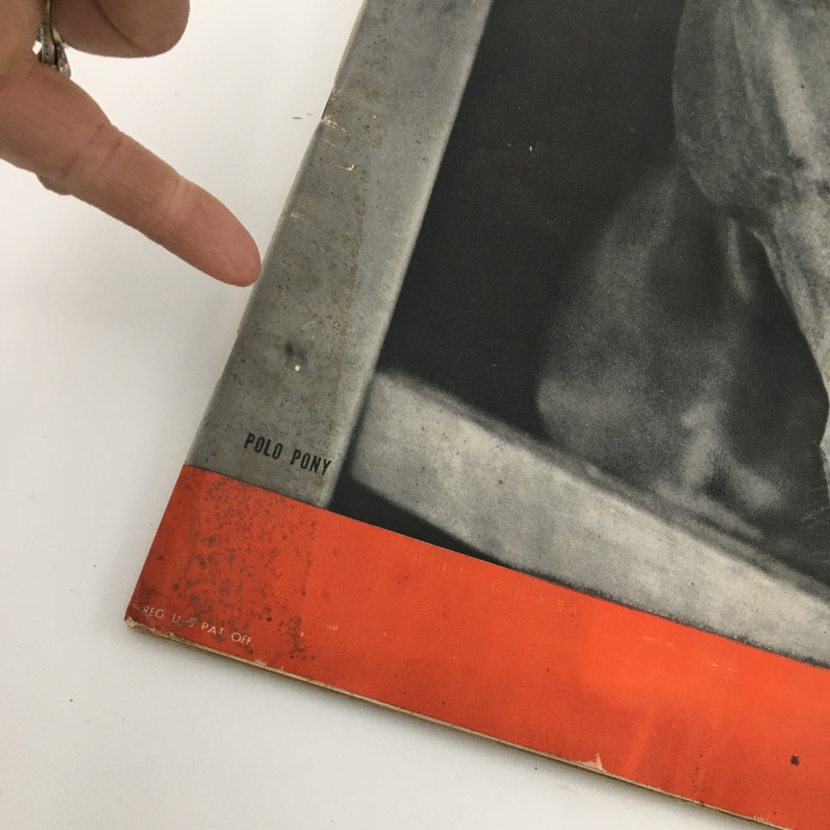 Close-up view of the Life Magazine July 26, 1937 cover indicating 'POLO PONY' at the bottom, highlighting the magazine's vintage appeal.