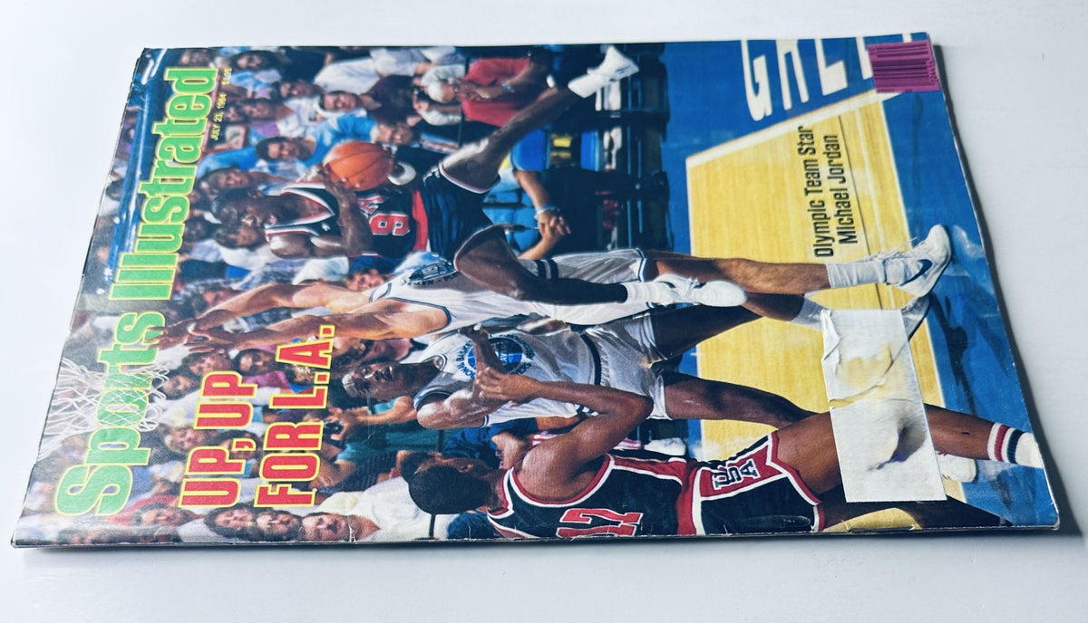 Sports Illustrated Magazine July 23, 1984 with Michael Jordan on the cover, capturing him in mid-play during the Olympic basketball events.