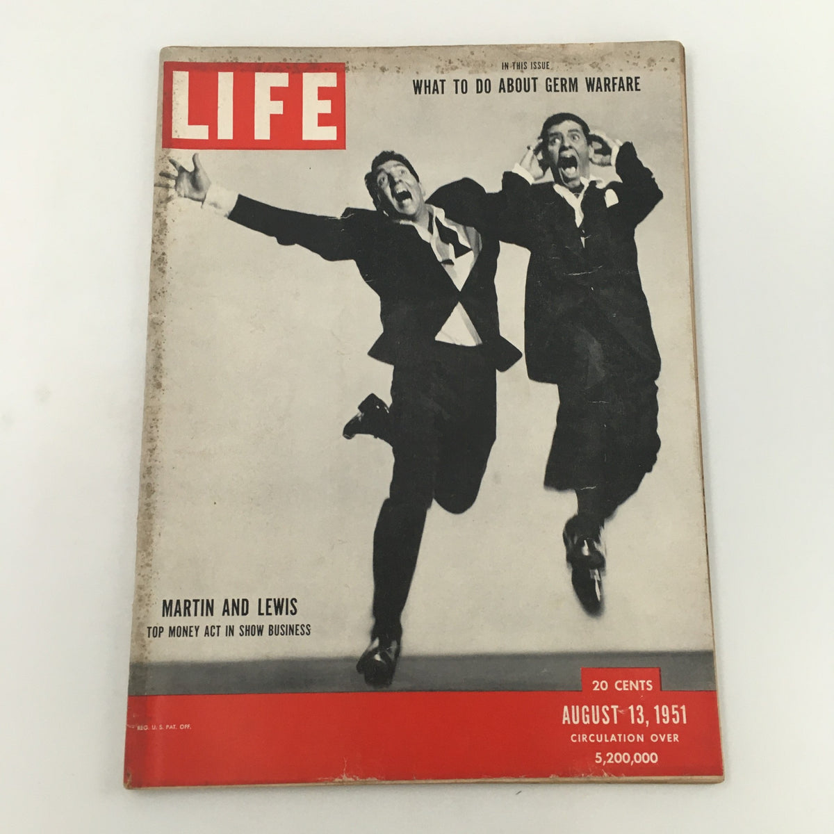 Life Magazine August 13, 1951 Covering Dean Martin and Jerry Lewis, Vintage Collectible