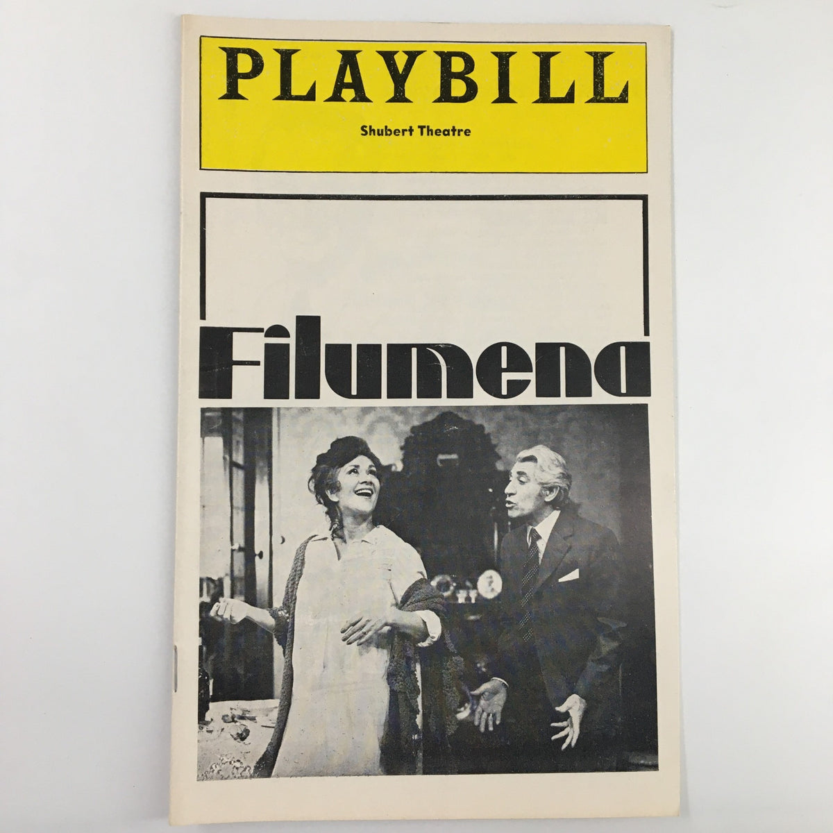 1980 Playbill for Filumena by Franco Zeffirelli featuring Joan Plowright, front cover of the Shubert Theatre production.
