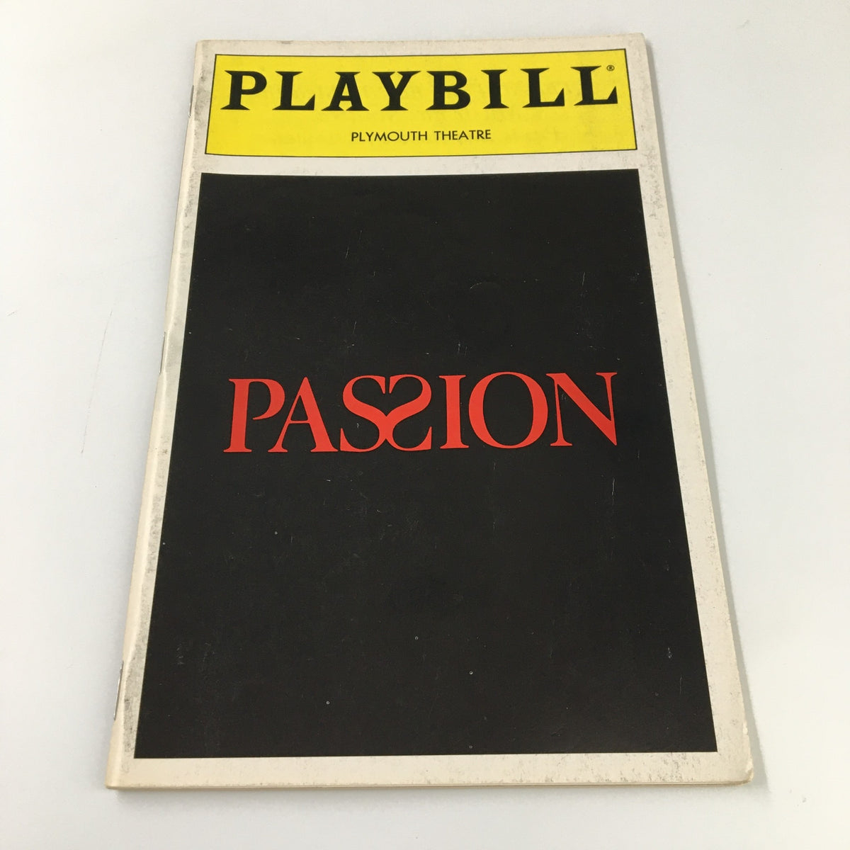 1994 Playbill from Plymouth Theatre featuring 'Passion' in bold red letters on a black background, highlighting the performance starring Donna Murphy.