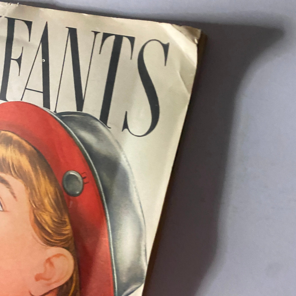 Close-up of the cover of Les Enfants No. 62 Hiver 1962 - 1963 Catalog, highlighting the vintage design with a young girl in a red hat.