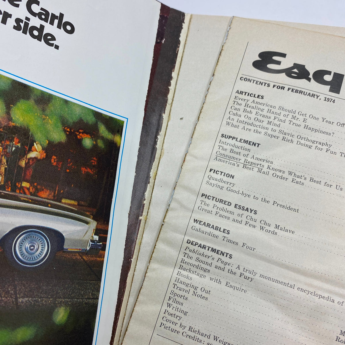 Esquire Magazine February 1974 The Best of America