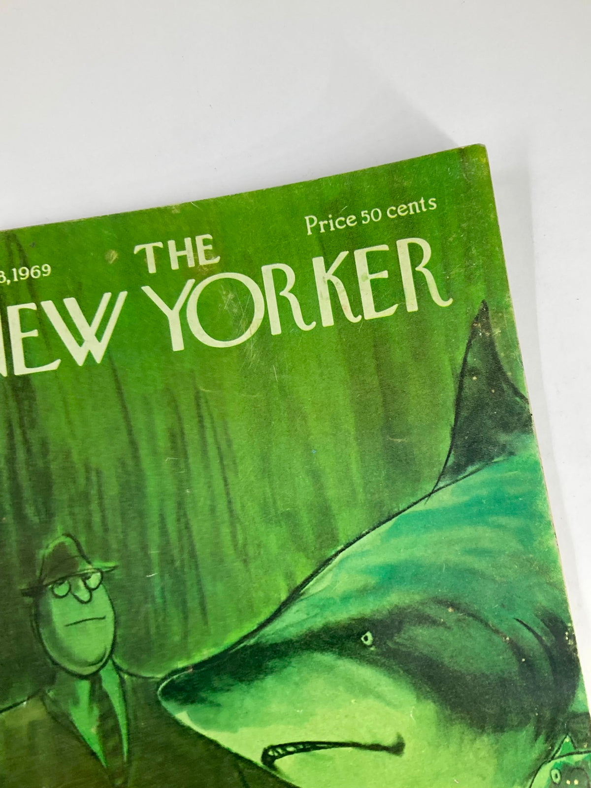 Top corner of The New Yorker Full Magazine January 18 1969 with title and price details visible.