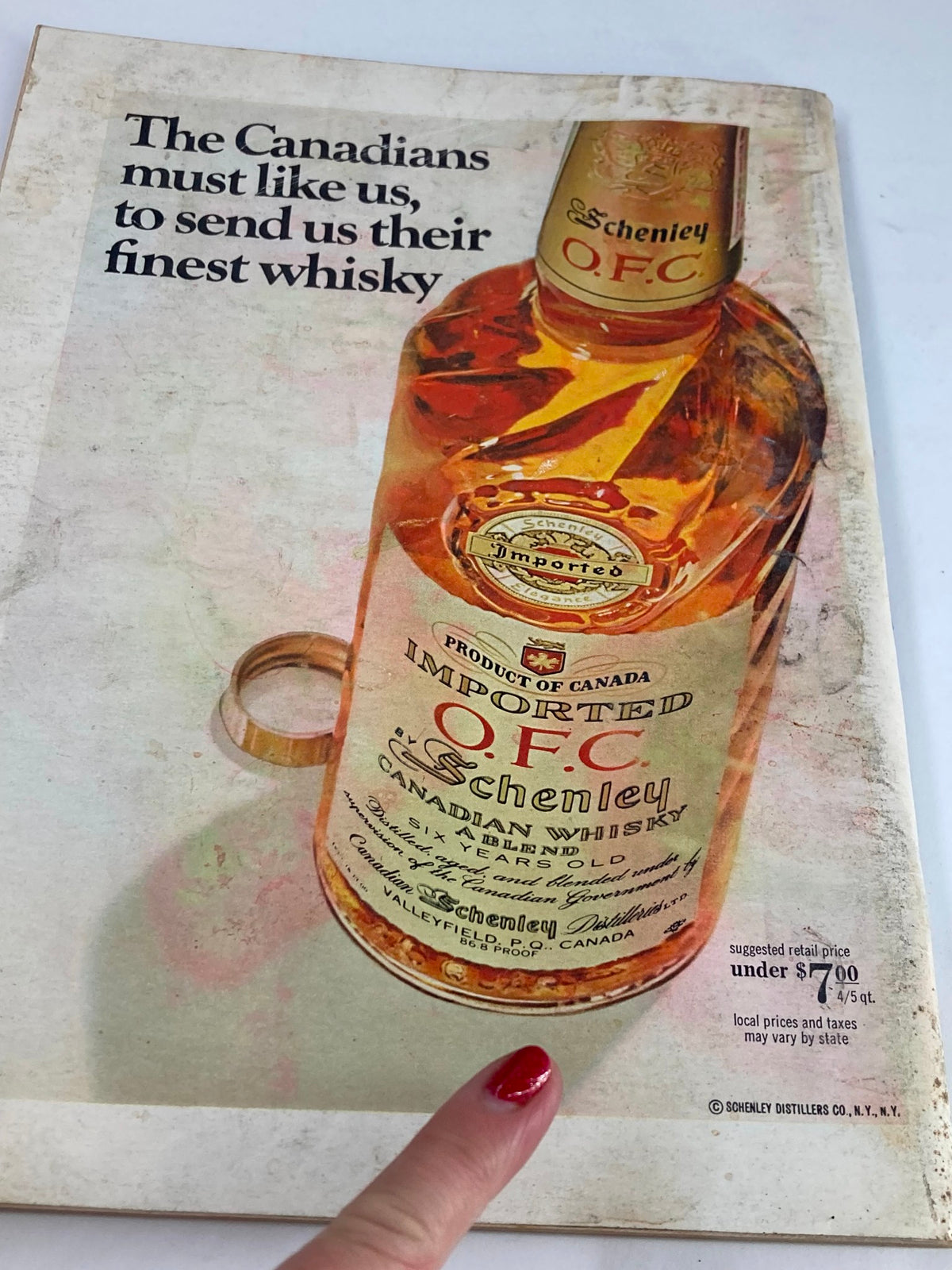 Advertisement from The New Yorker Full Magazine September 23 1967 promoting Canadian whisky, showcasing vintage advertising style and historical context.