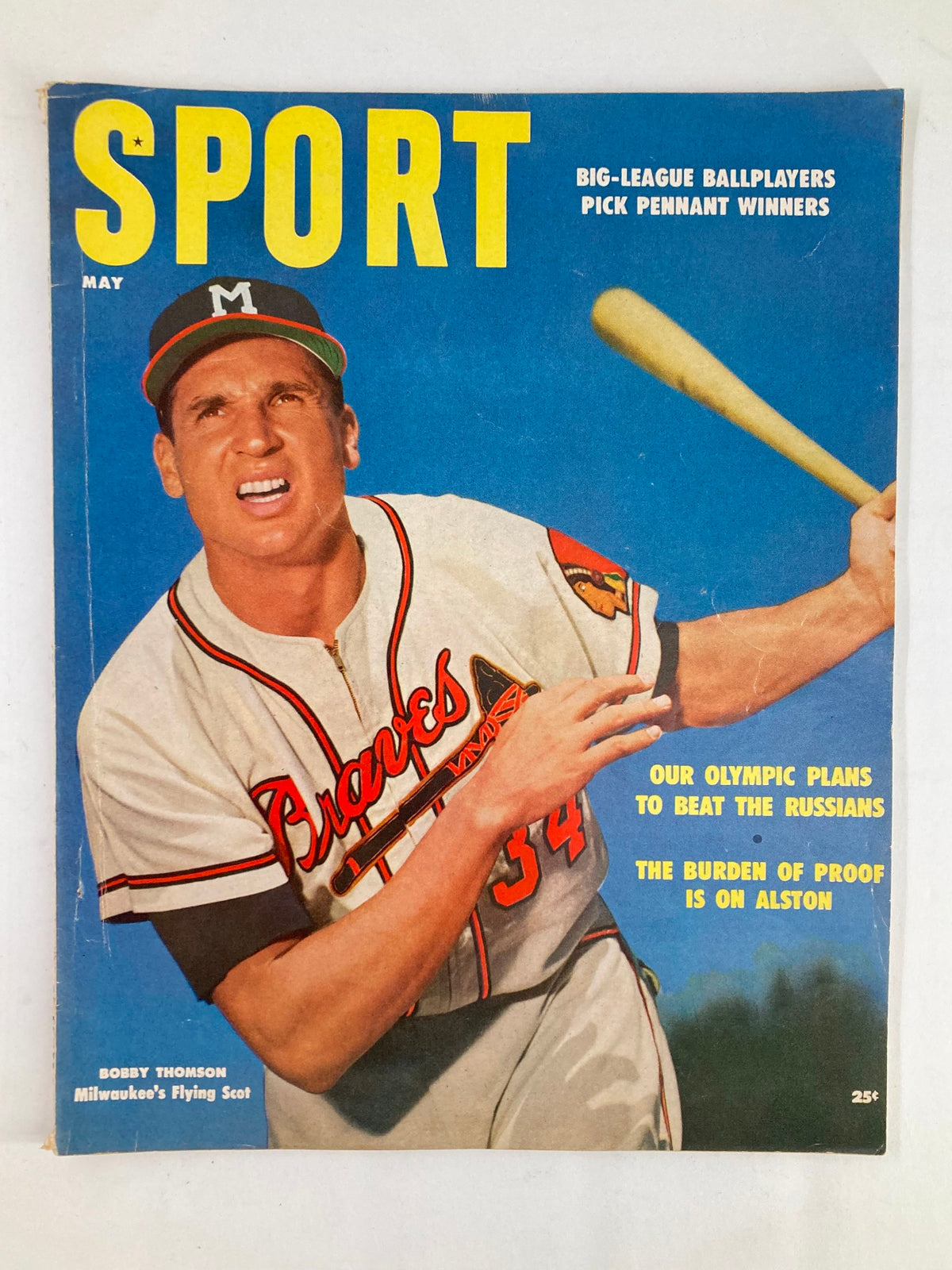 Vintage Sport Magazine May 1955 Bobby Thomson Milwaukee's Flying Scot No Label