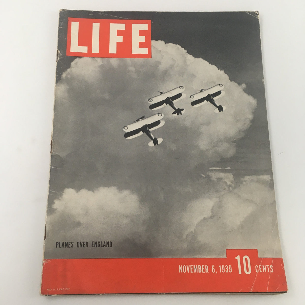 Life Magazine November 6 1939 Featuring Historic Planes Over England in Pre-WWII Era