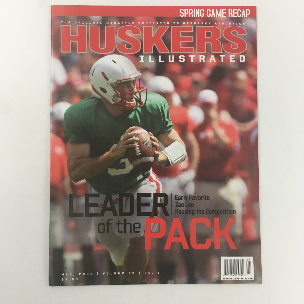 Cover of Huskers Illustrated May 2009 Vol 29 #5 featuring Zac Lee as the leader of the pack in Nebraska football.