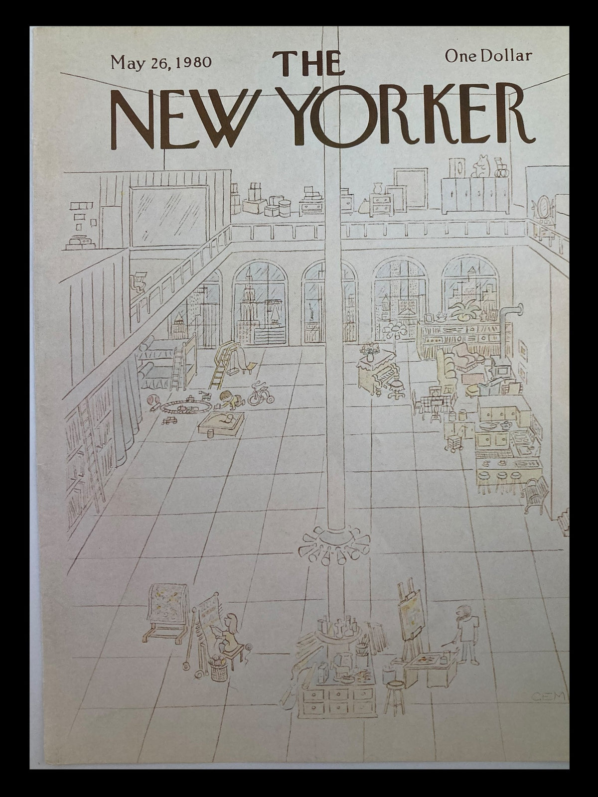 Cover of The New Yorker from May 26, 1980, featuring the 'Department Store' artwork by Charles E. Martin, depicting a vibrant and detailed shopping scene.