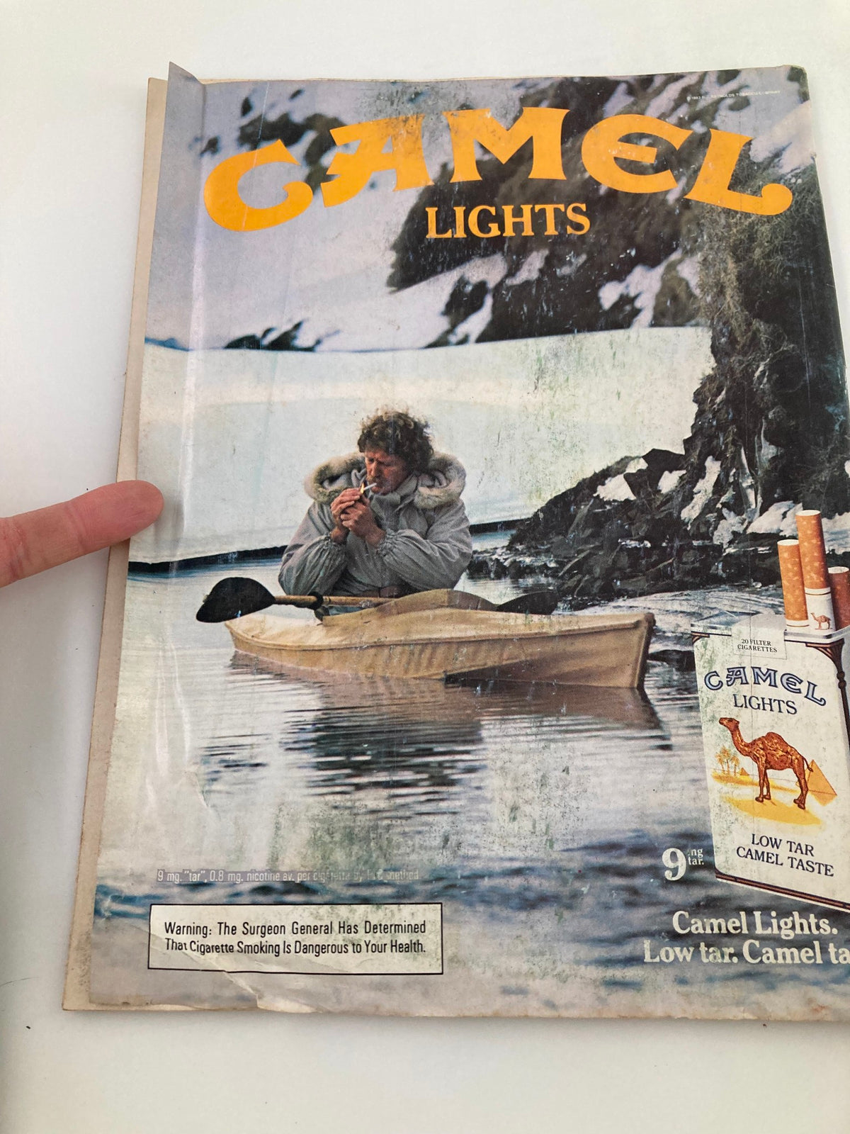 Cover page of VTG Car Craft Magazine March 1984 Vol 32 #3 highlighting the Camel Lights advertisement with a man in a kayak.