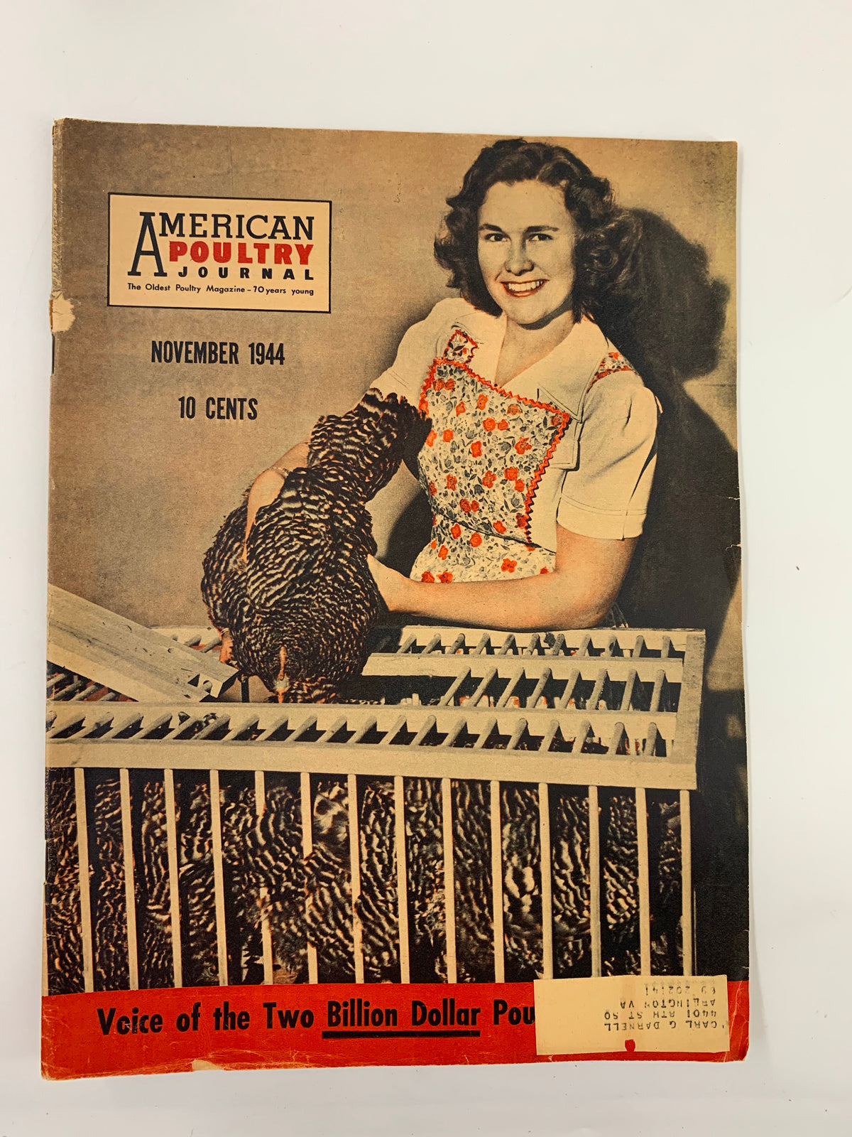 Vintage American Poultry Journal November 1944 Select Next Year's Turkey Breeders