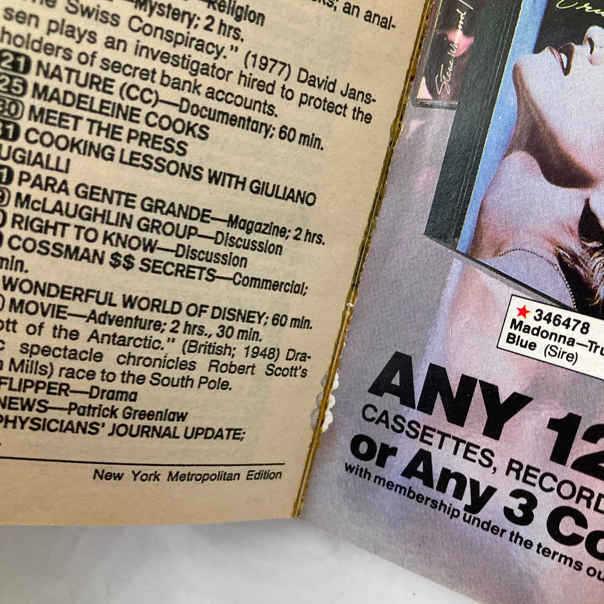Inside pages of the TV Guide Magazine January 10 1987, showing program listings and advertisements from the era, including discussions and features on popular shows.