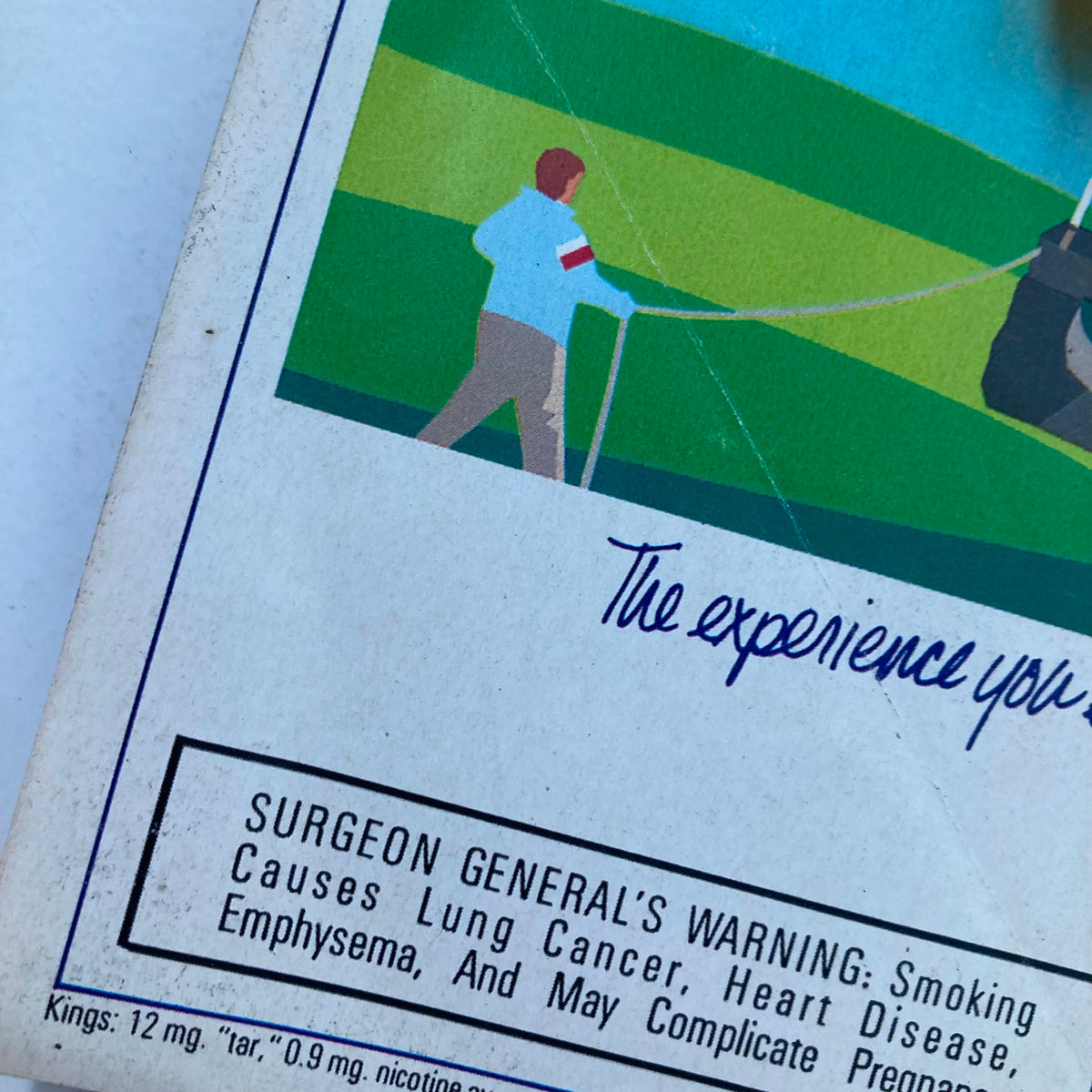 Back cover of the TV Guide Magazine October 24, 1987, illustrating a health warning alongside a visual of a person walking, reflective of the decade’s public health messaging.