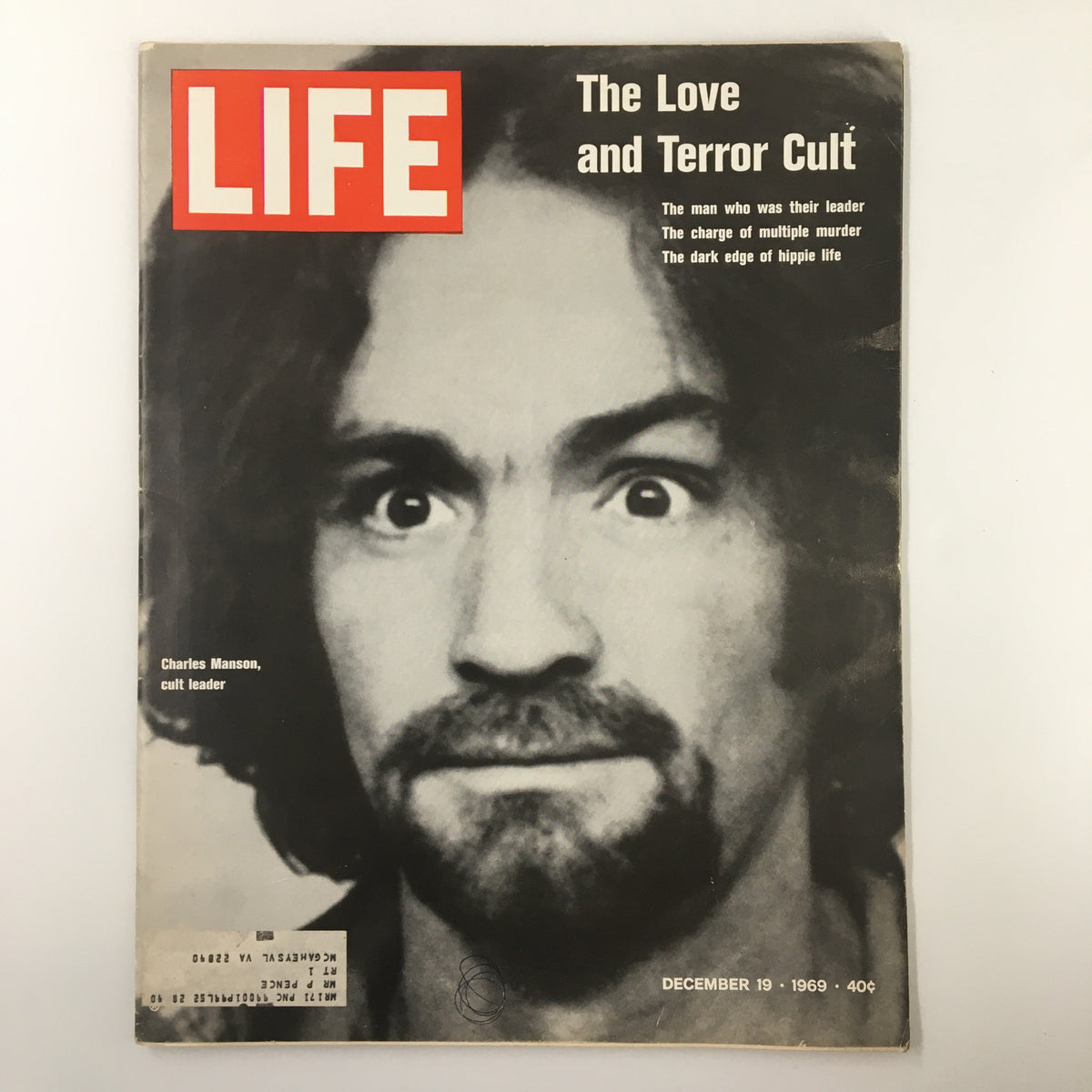 Life Magazine December 19 1969 Charles Manson Cult Leader Cover Photo