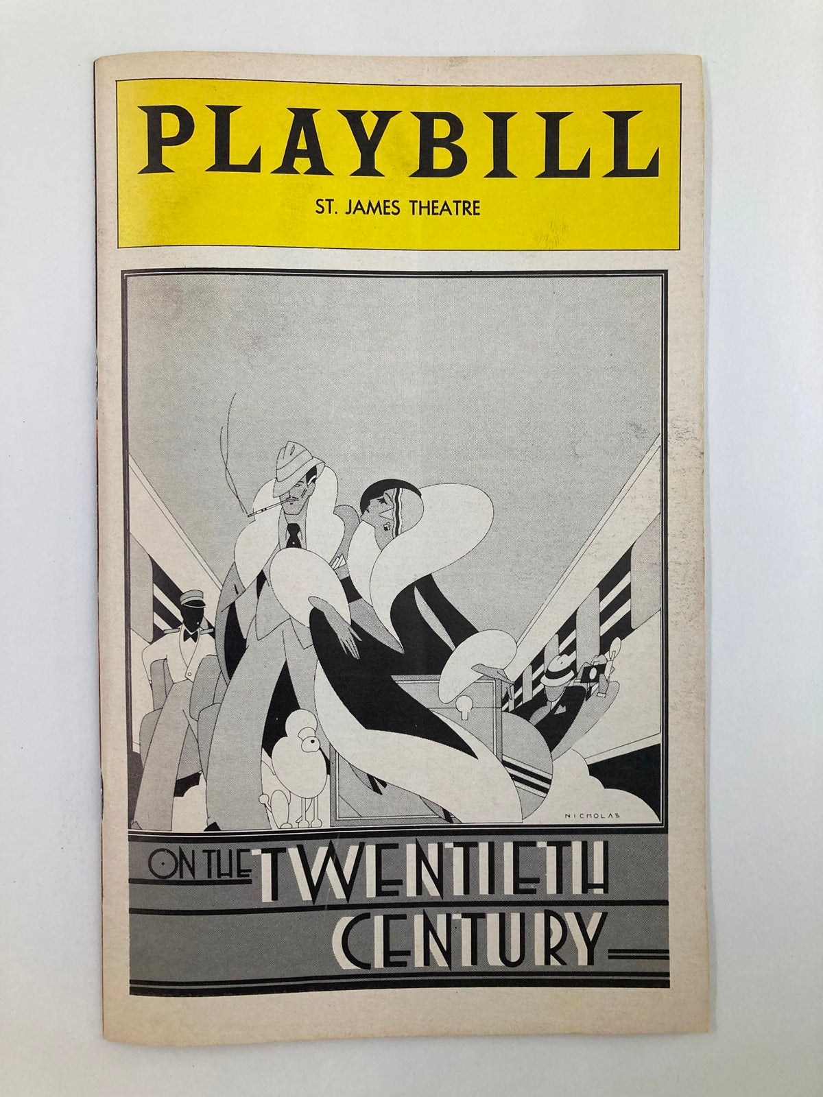 1978 Playbill from St. James Theatre featuring John Cullum in On The Twentieth Century, showcasing a vintage cover design.