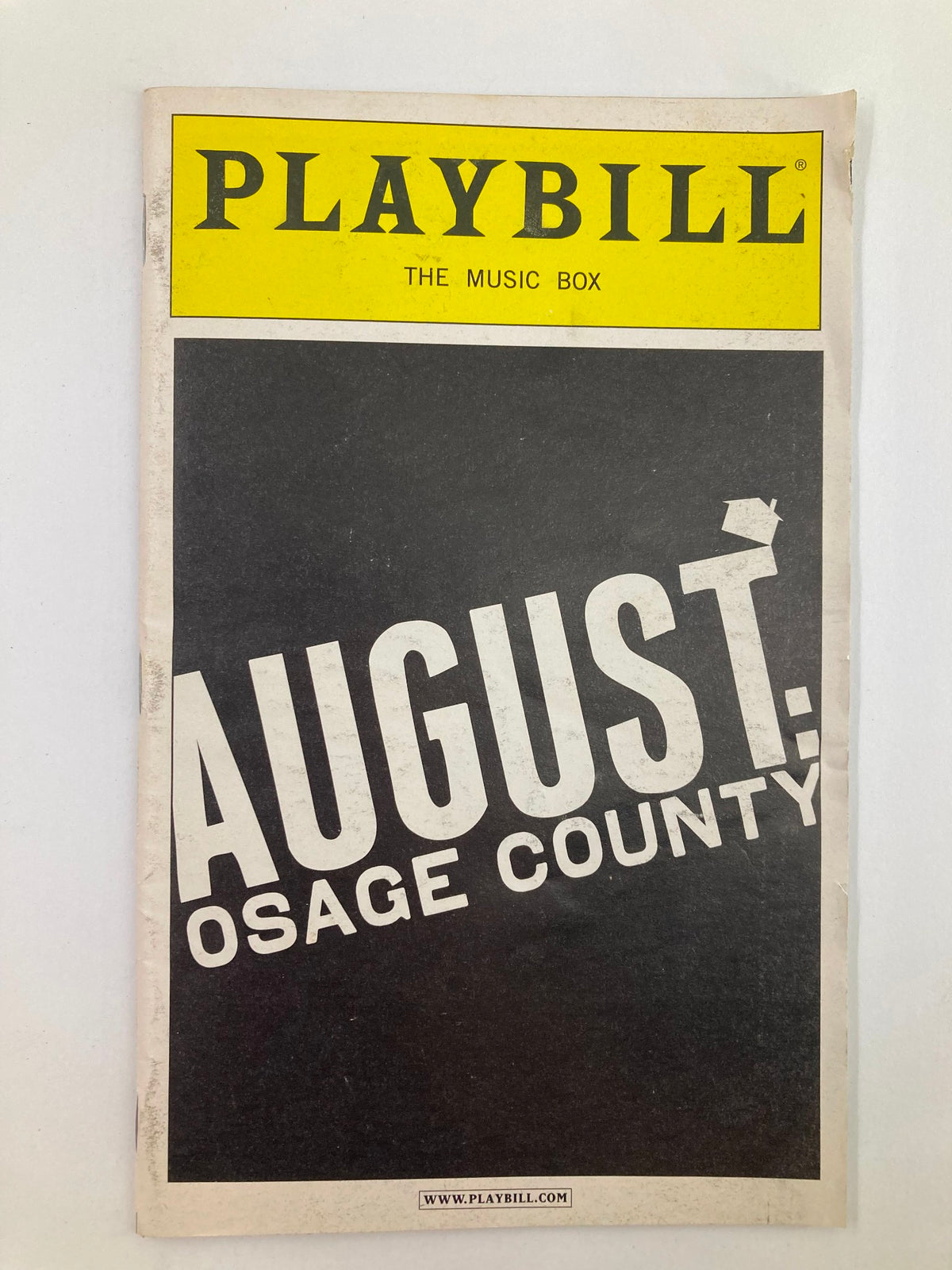2008 Playbill for the production August: Osage County, showcasing the title prominently on the cover.
