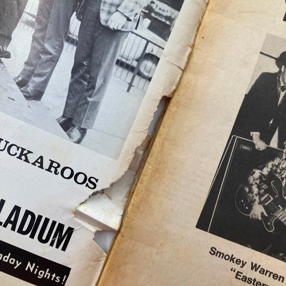 Inside page of VTG Country Song Roundup Magazine November 1969 featuring advertisements and blurred text.