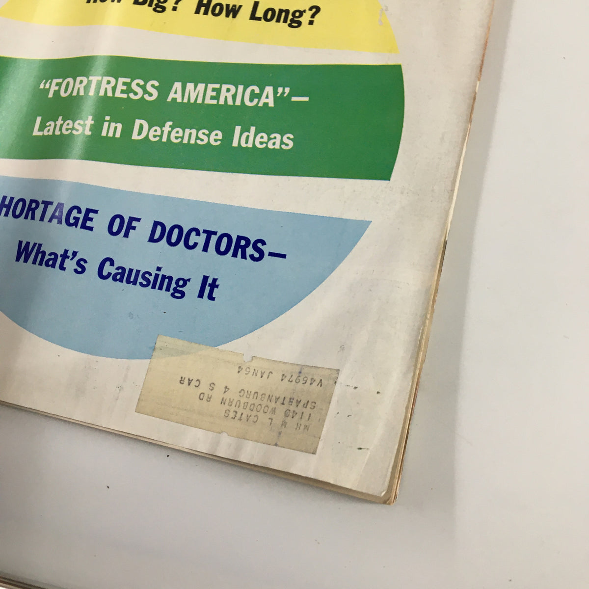 Cover of US News & World Report Magazine March 25 1963 featuring articles on defense ideas, doctor shortages, and other topics. Vintage publication showcasing the magazine's original label and condition.