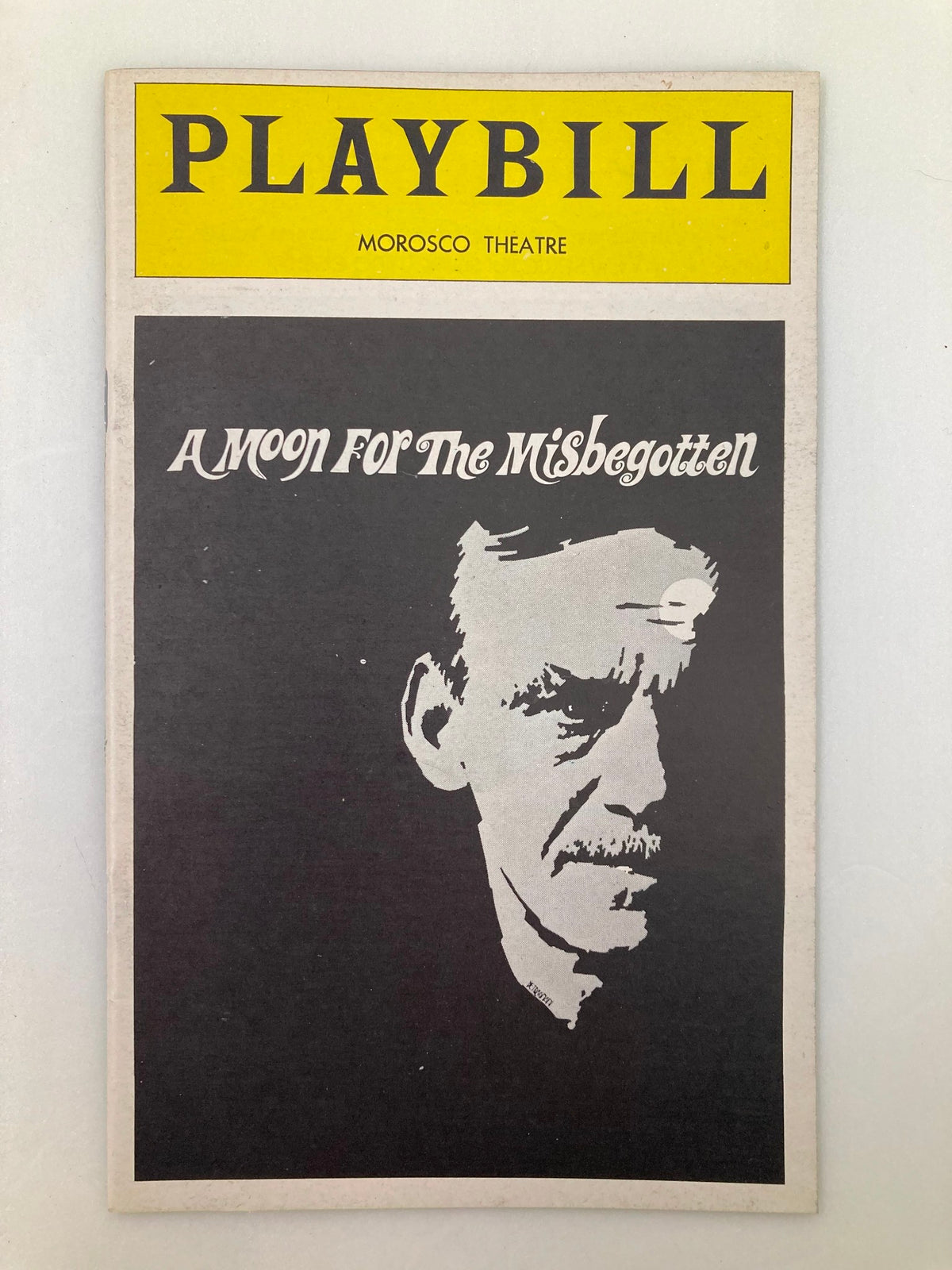 1974 Playbill for A Moon for The Misbegotten at the Morosco Theatre featuring a dramatic cover design.
