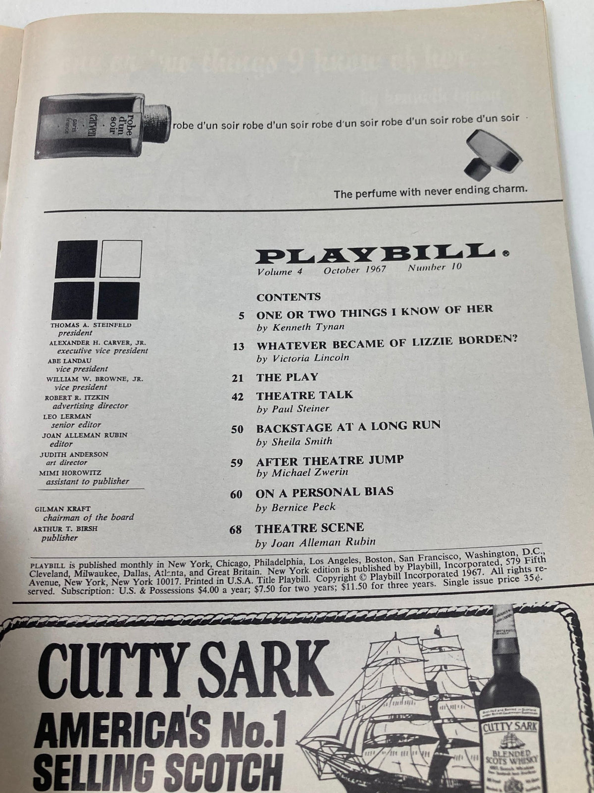 Historic 1967 Playbill featuring contents and articles, from New York City Center Lado Yugoslav National Dance & Folk Ensemble performance.