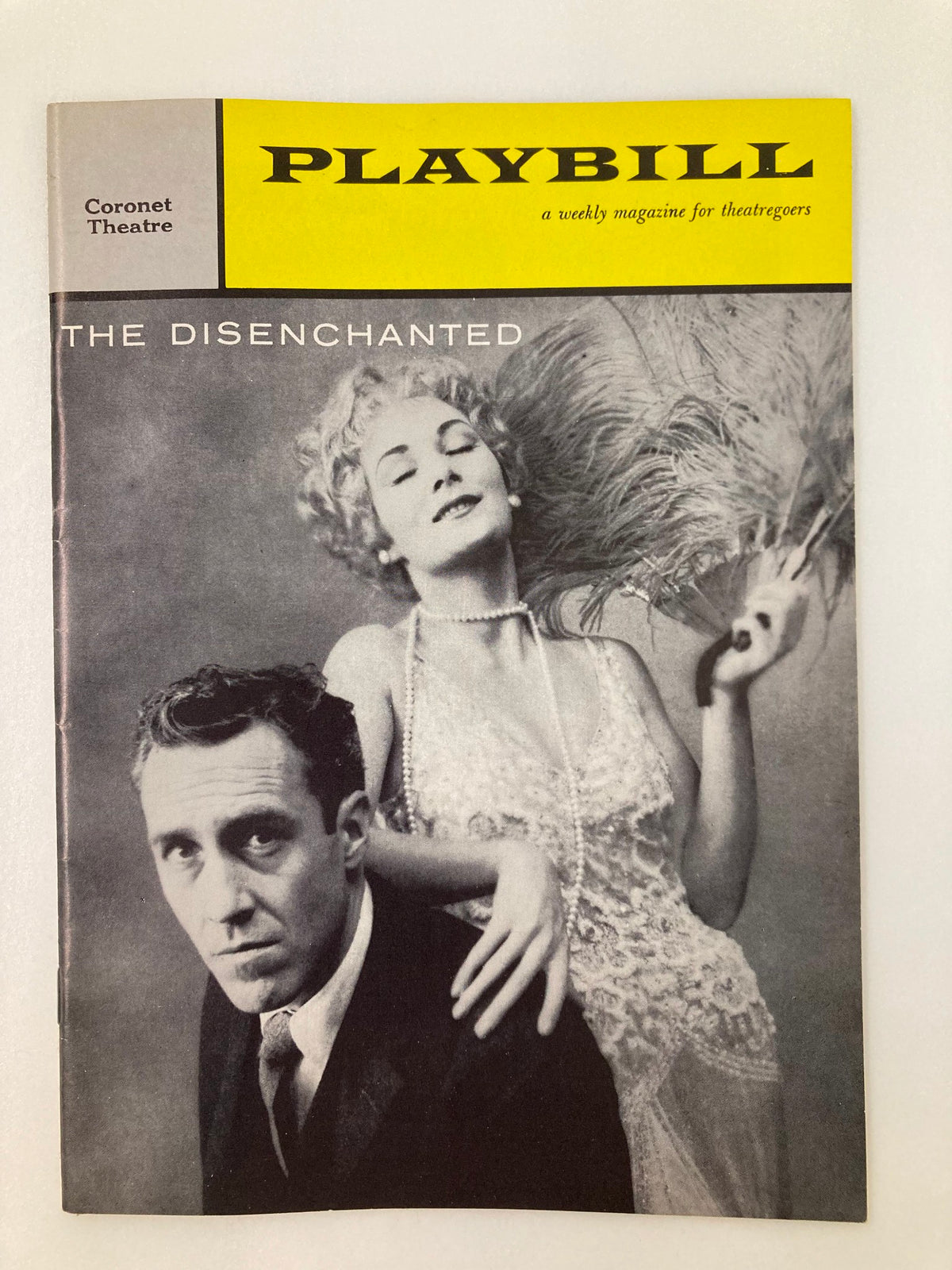 1959 Playbill Coronet Theatre featuring Jason Robards Jr. in The Disenchanted, showcasing vintage theatre memorabilia in good condition.