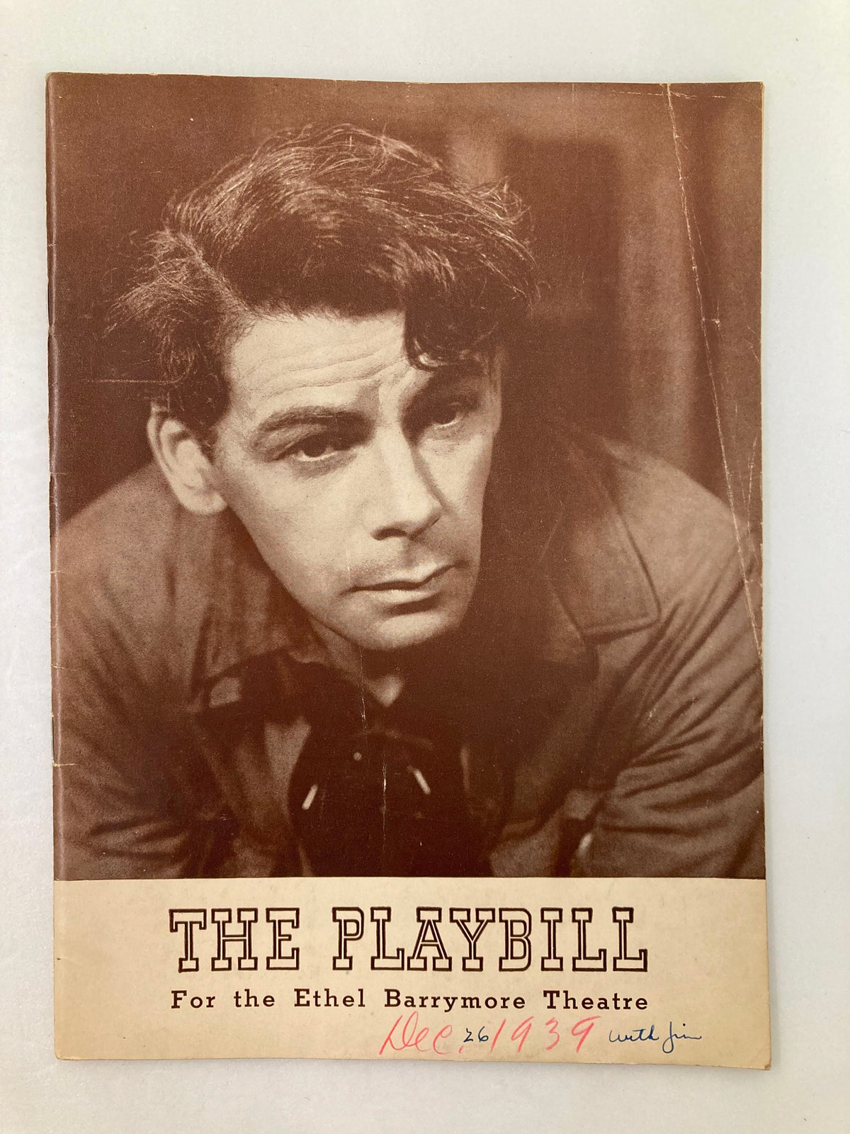 1939 Playbill featuring Paul Muni and Jose Ferrer at the Ethel Barrymore Theatre with a prominent image of Paul Muni on the cover, showcasing vintage theatre memorabilia.