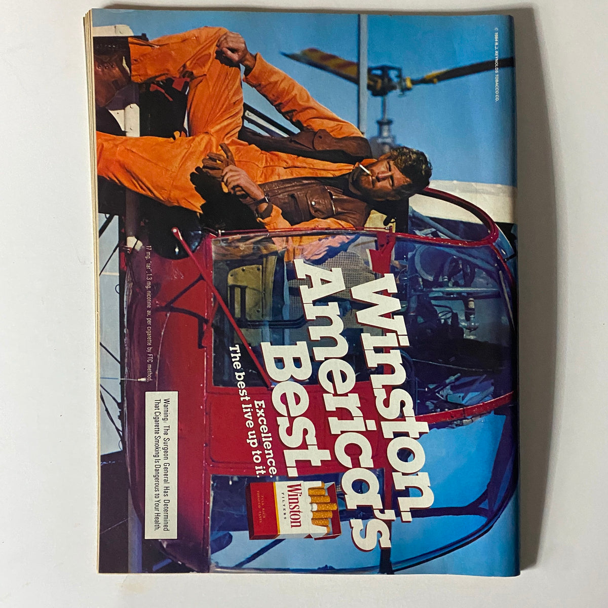 Back cover of Newsweek Magazine from December 10, 1984, showcasing an advertisement for Winston cigarettes with the tagline 'America's Best.'