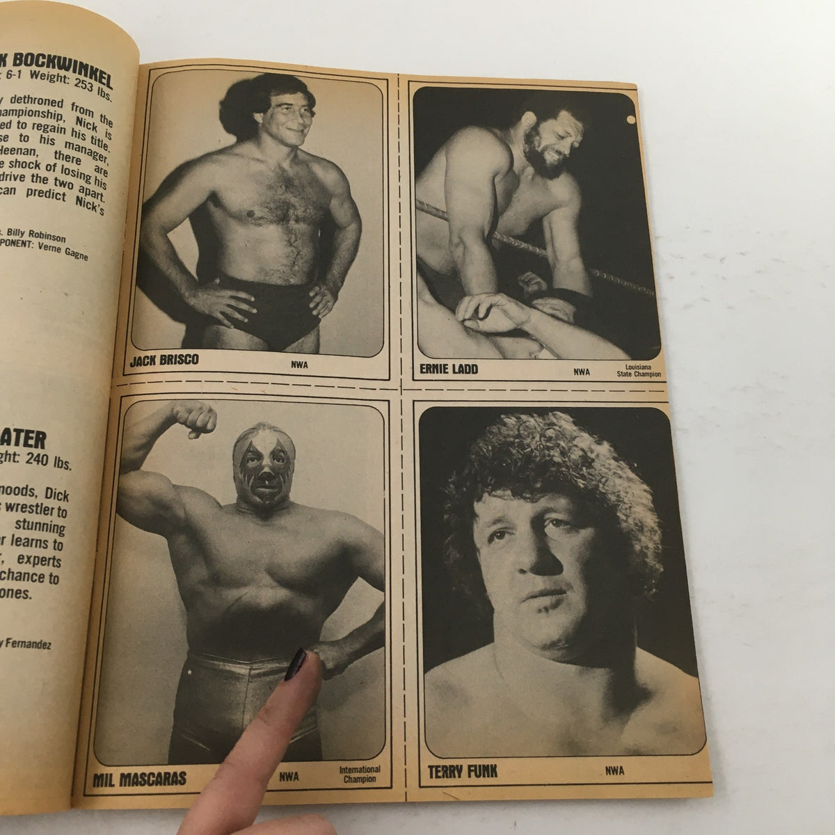 Wrestling Superstars Magazine Summer 1981 highlighting Jack Brisco and Ernie Ladd, with featured wrestler Mil Mascaras posing confidently. A glimpse into the wrestling legends of the era.