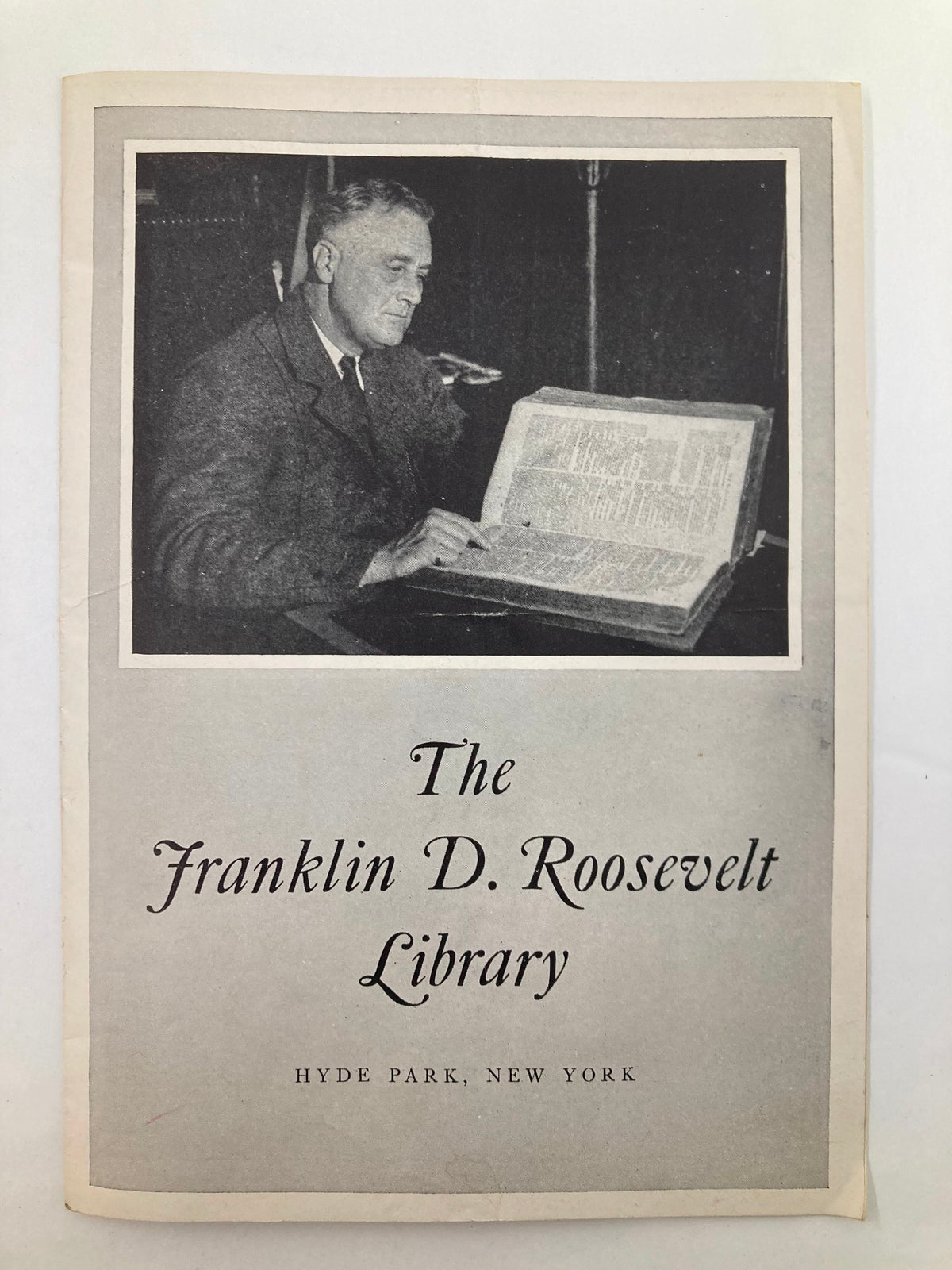Cover of the 1951 Program Souvenir from The Franklin D. Roosevelt Library, featuring a portrait of Franklin D. Roosevelt.