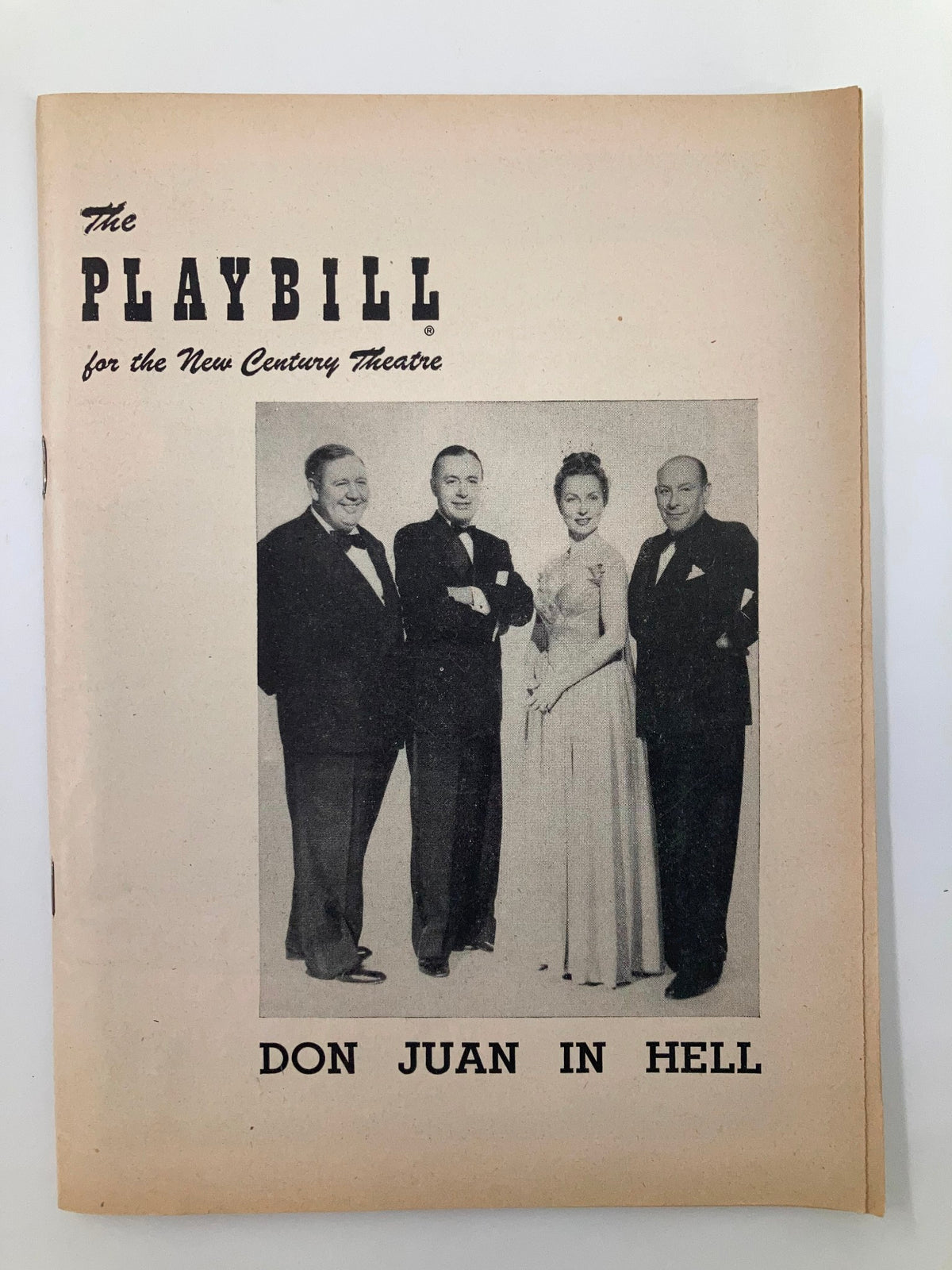1951 Playbill for the New Century Theatre featuring cast members from Don Juan in Hell, showcasing the performance starring Charles Boyer.