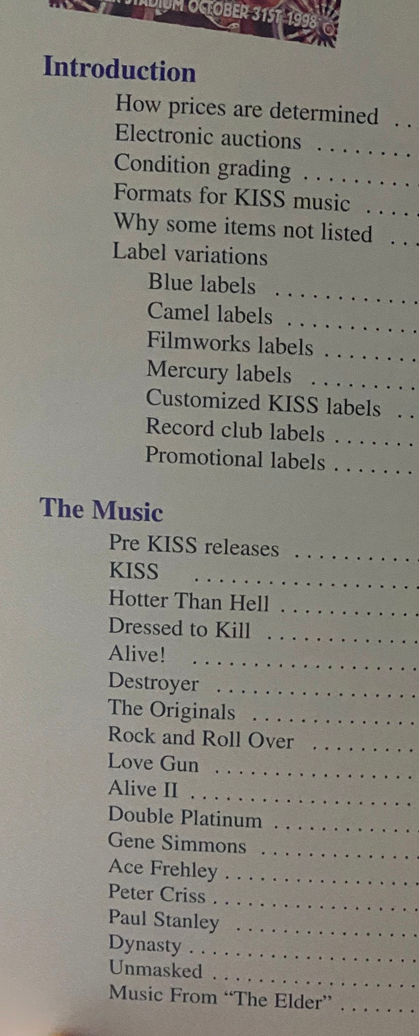 Goldmine Kiss Collectibles Price Guide Tom Shannon VG