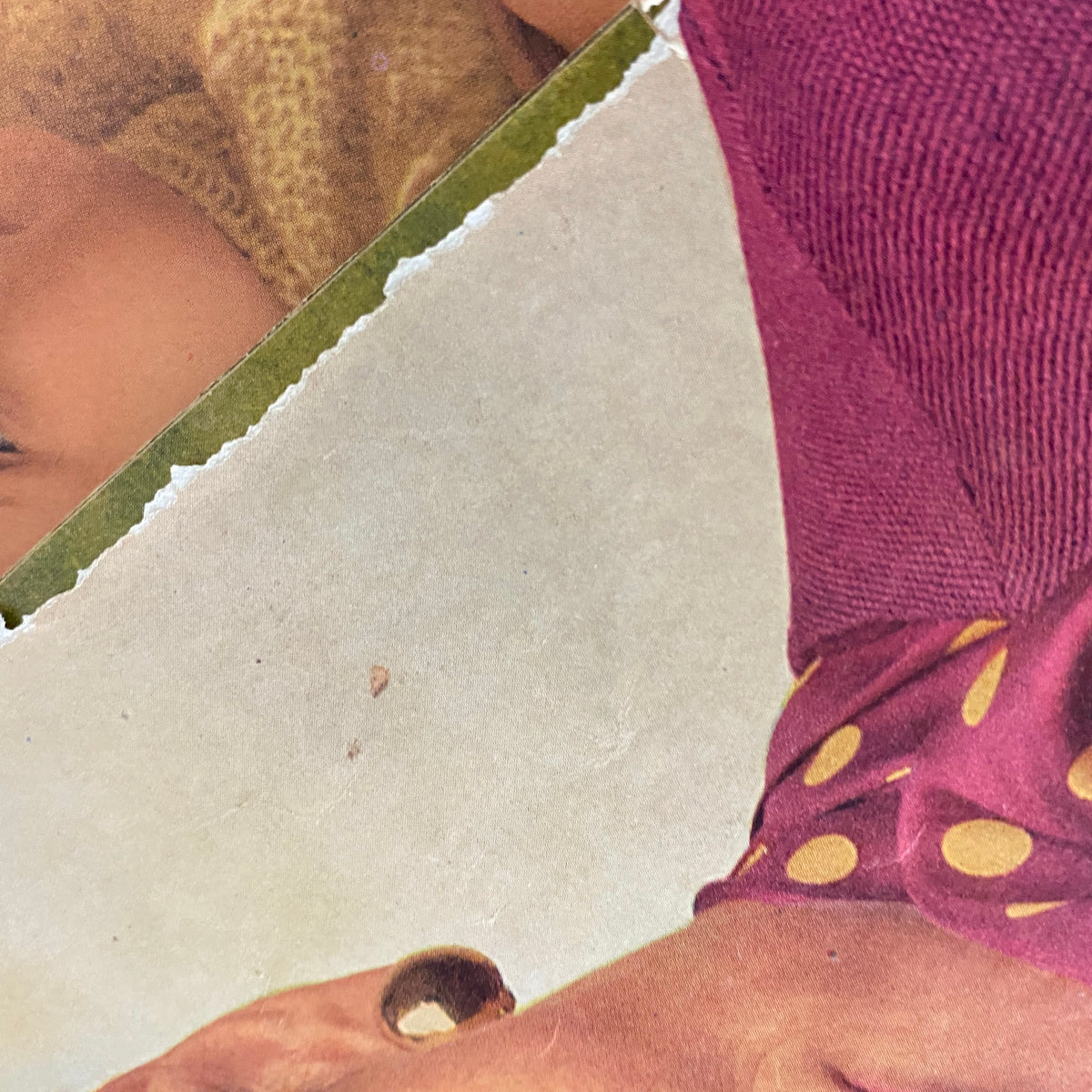 Close-up detail of a vintage McCall's magazine cover from the 1960s showing wear, emphasizing the authenticity of the Lot of 12 McCall's magazines.