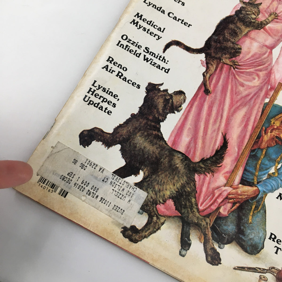 Cover of The Saturday Evening Post from May 1983 featuring Ozzie Smith, the Infield Wizard, and Lynda Carter. Includes various article titles and a price label.