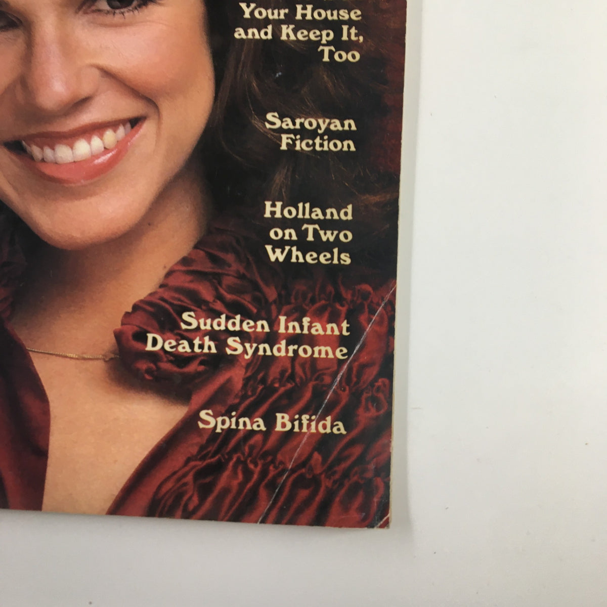 Close-up view of The Saturday Evening Post, October 1982 cover featuring Patti Reagan Davis, highlighting the article 'Doing It Her Way' and additional topics of the issue.