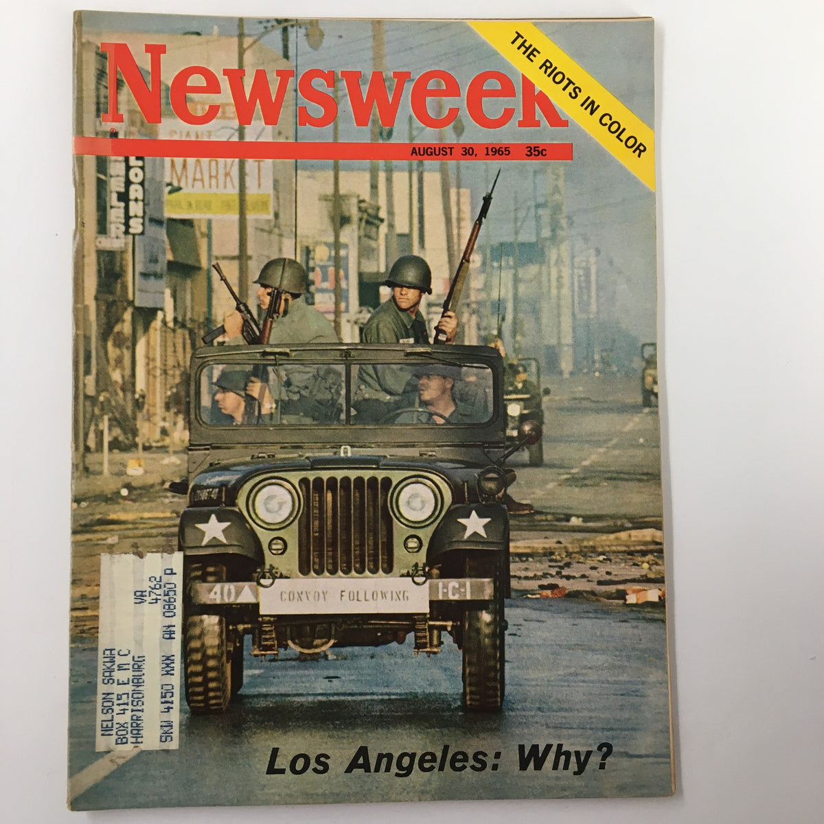 Newsweek Magazine August 30 1965 The Riots in Los Angeles, Why?