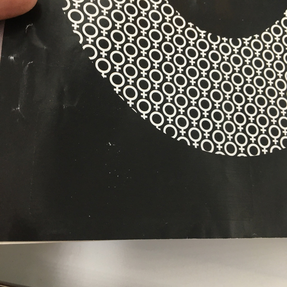 Detailed close-up of the black and white pattern on The New Yorker Magazine cover from October 5 2020, showcasing the artistic design by Bob Staake.