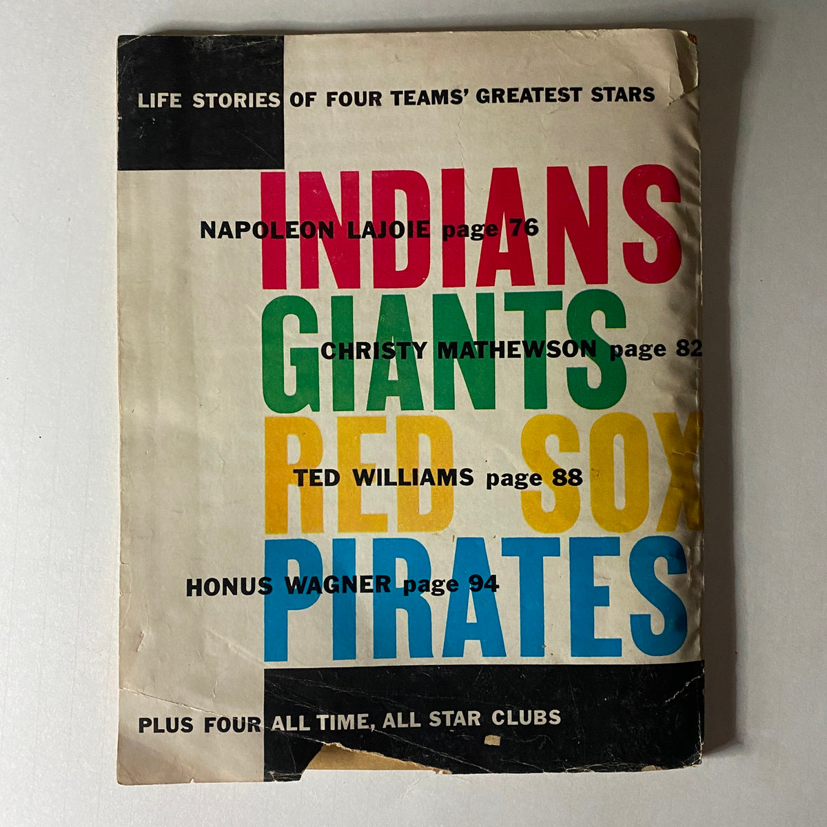 Baseball Life Stories Magazine 1953 Vol 1 No. 2 - Cover of magazine showcasing life stories of iconic baseball stars including Ted Williams and Honus Wagner.