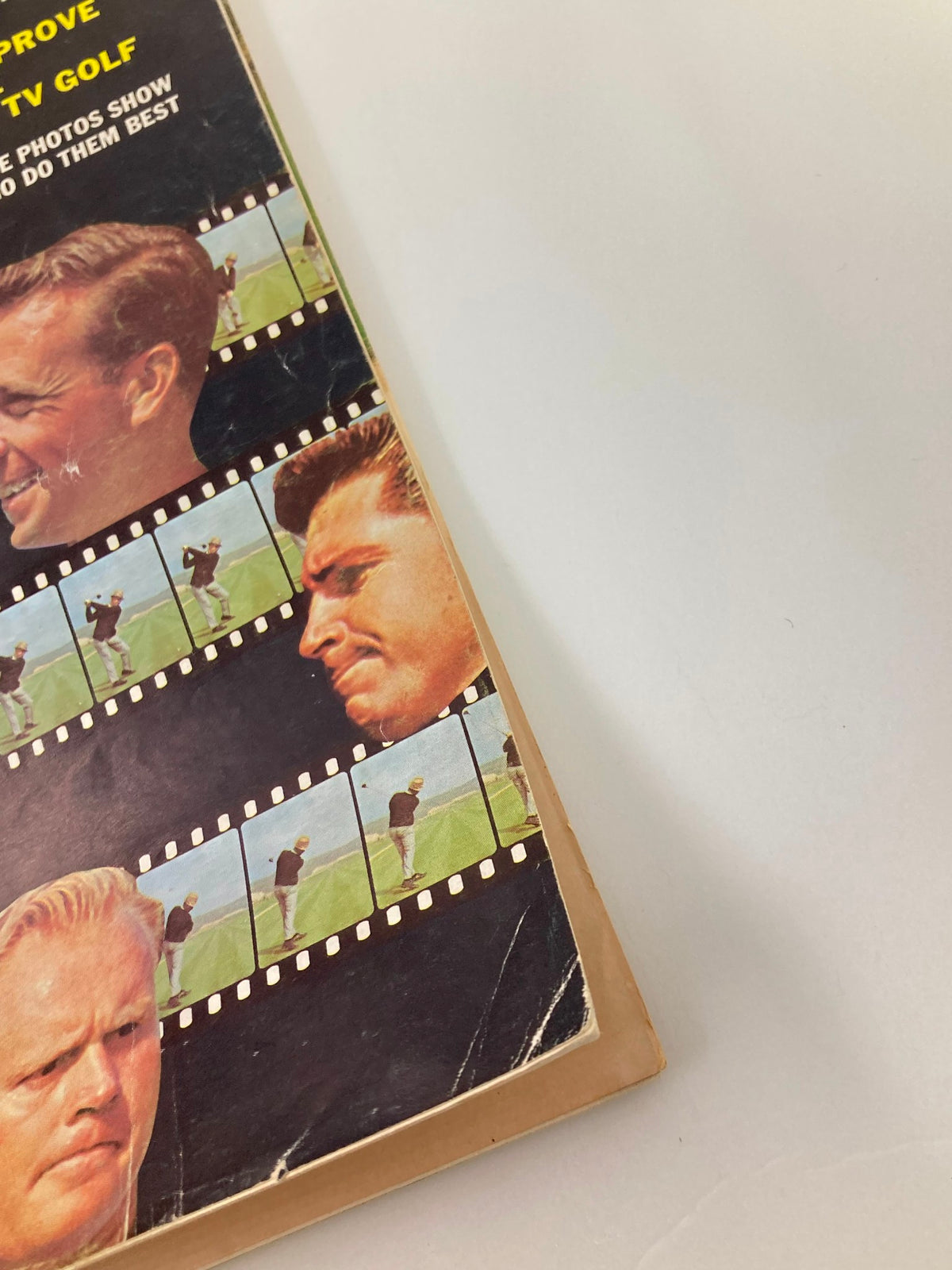 Close-up of the VTG Golf Digest Yearbook 1966 cover, showcasing vintage golf photography with prominent golfers, including Homero Blancas and Margie Masters.