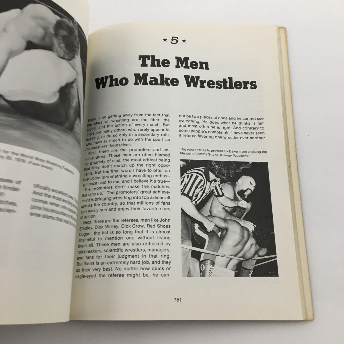 Roberta Morgan Main Event World of Professional Wrestling 1979 includes a segment on referees, discussing their critical role in wrestling matches and ensuring fair play.