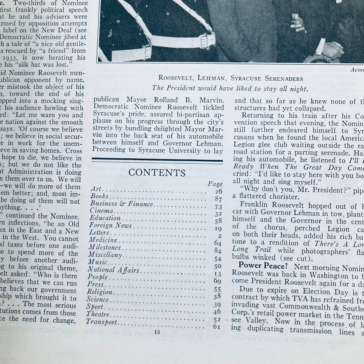Vintage Time Magazine October 12 1936 Vol 28 No. 15 Lord Linlithgow Viceroy of India