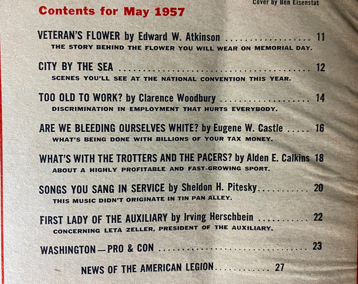 The American Legion Magazine May 1957 The Old and The New