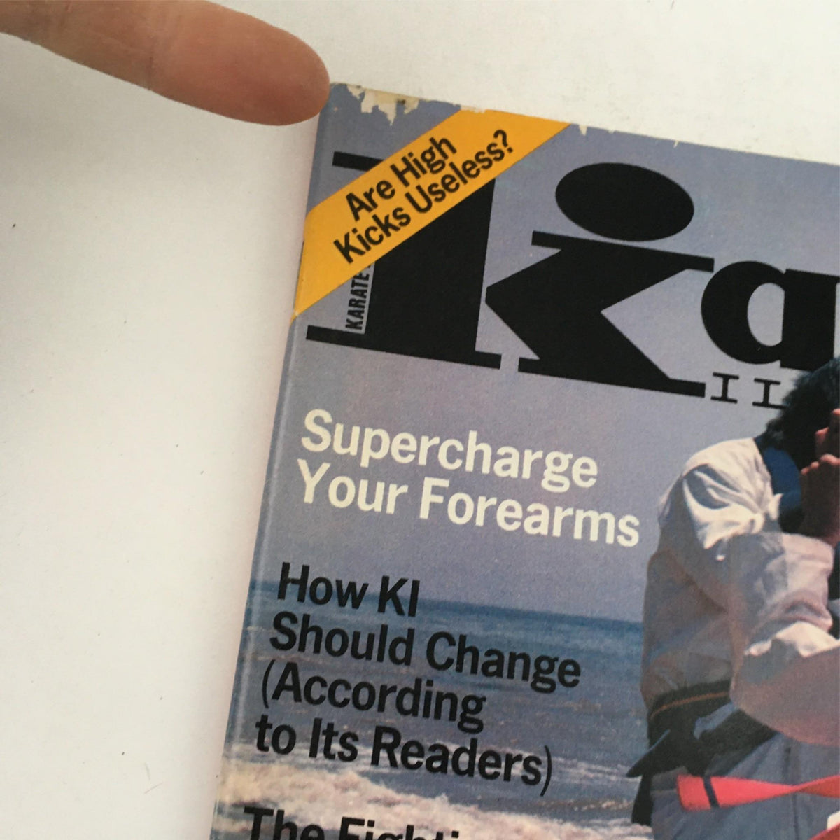 Close-up of the January 1979 Karate Illustrated Magazine cover highlighting the question 'Are High Kicks Useless?' along with articles related to Bruce Lee and Tang Soo Do.