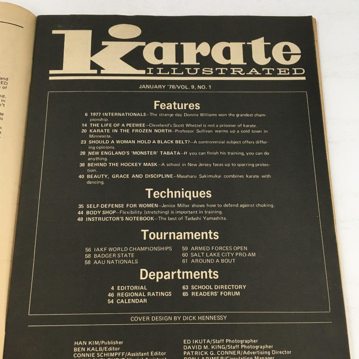 Karate Illustrated Magazine January 1978 Donnie Williams, Scott Whetzel No Label