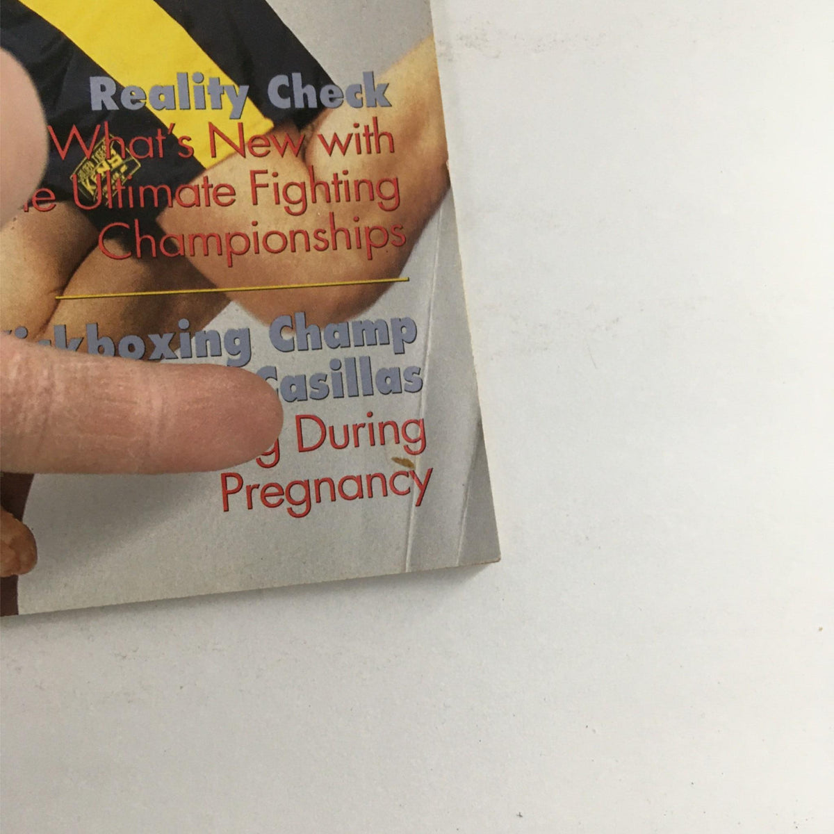 Close-up of the Inside Karate Magazine October 1994 cover highlighting Kickboxing Champ Graciela Casillas and her article on training during pregnancy.