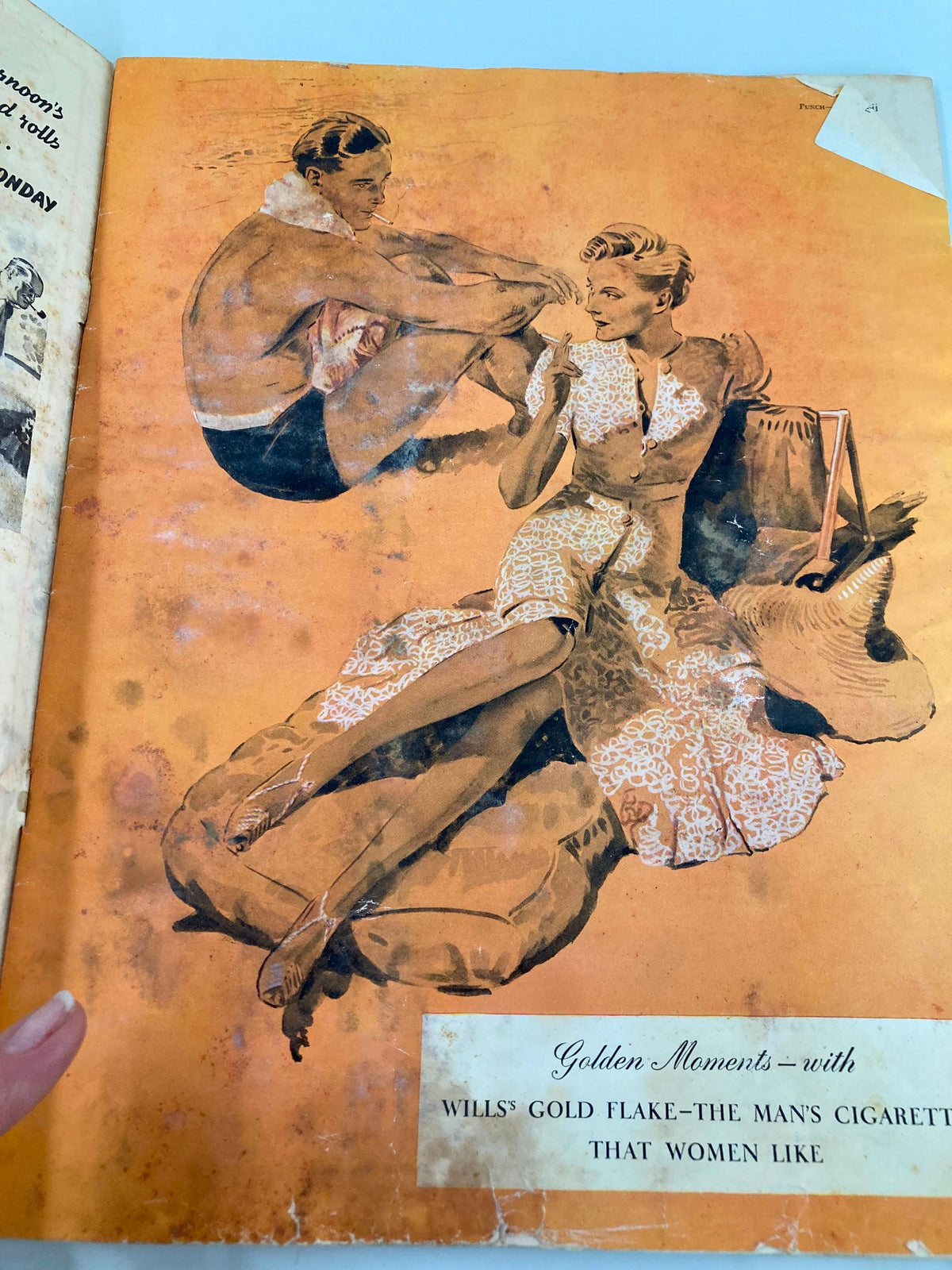 Cover illustration of VTG Punch Magazine August 16 1939 #5132 Vol 197 featuring a vintage advertisement with a couple at leisure, reflecting the style and themes of the time.