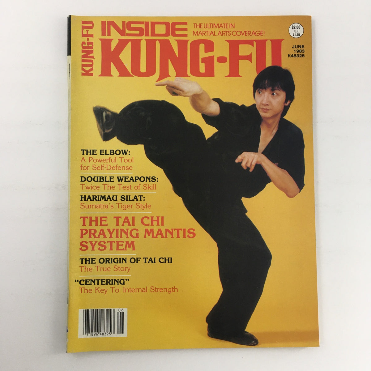 Cover of Inside Kung-Fu Magazine June 1983 Vol 10 #6 featuring Tai Chi Instructor William Fong demonstrating a martial arts pose, with articles about Tai Chi, self-defense, and various martial arts techniques.