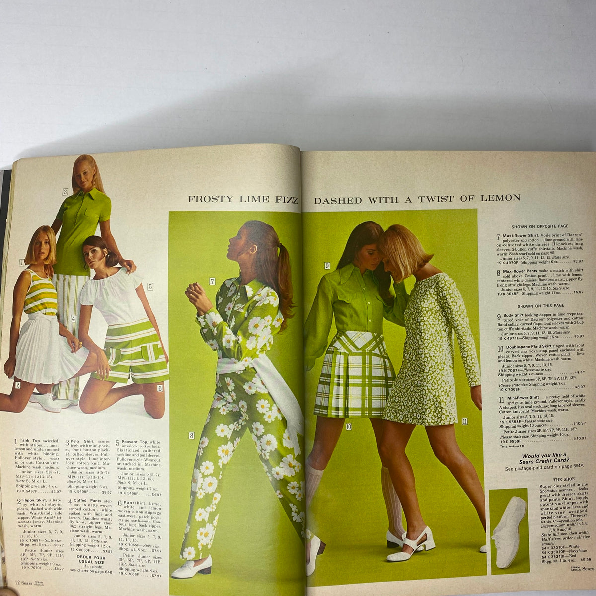 Another interior page from the 1970 Sears Junior Bazaar Spring and Summer Catalog displaying colorful clothing options inspired by youth culture in the early 1970s.