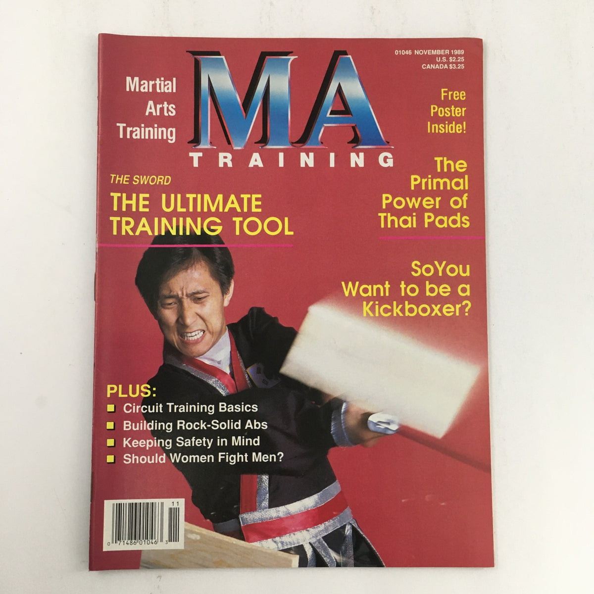 Cover of MA Training Magazine, November 1989, Vol 16 #5, featuring martial arts techniques and a highlight on Kuk Sool's Sung Jin Suh.