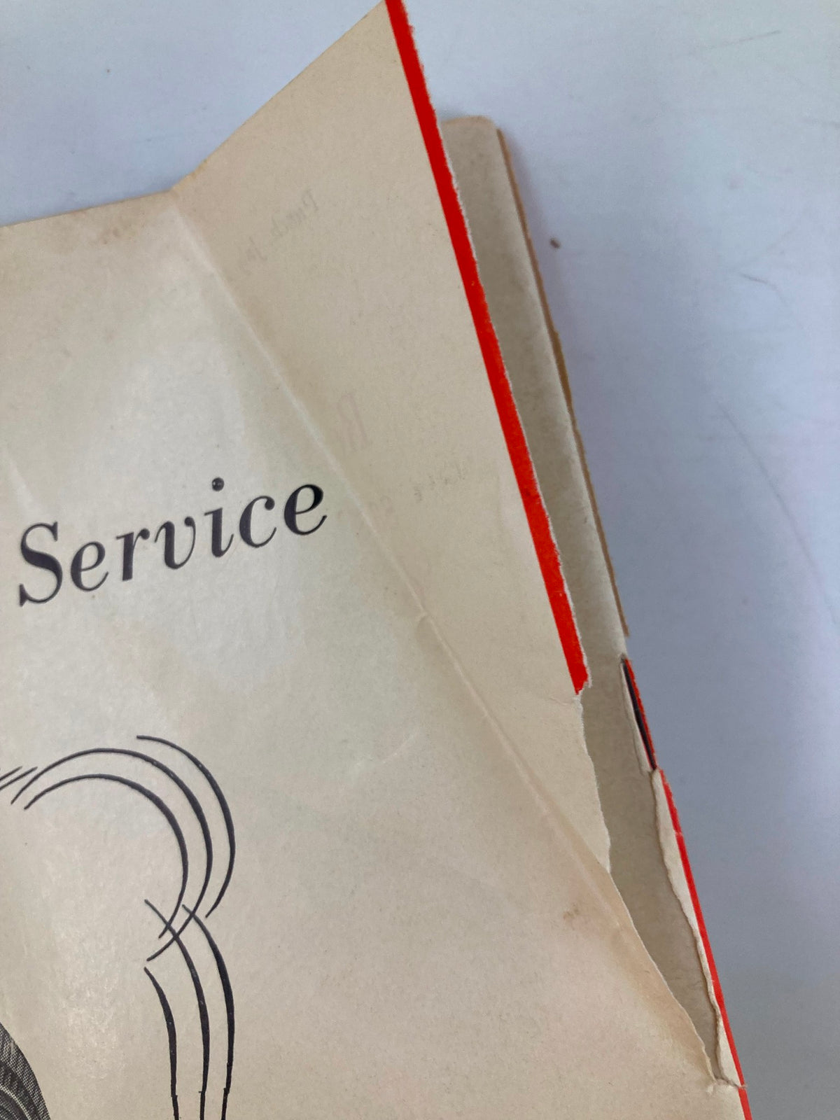 Inside view of VTG Punch Magazine July 21 1954 showing page binding wear and condition.